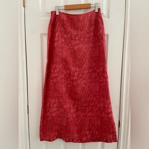 Deane & White 100% Linen Coral Skirt Sz 6
